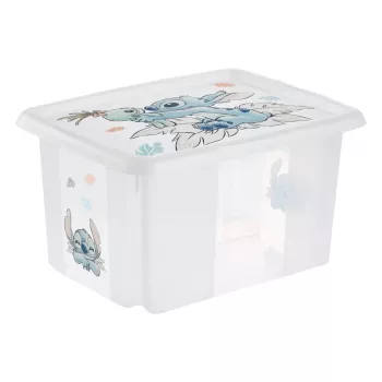 Pudełko do przechowywania keeeper Karolina Stitch, 15 l, przezroczyste, z pokrywką, do układania w stos 1223600131900