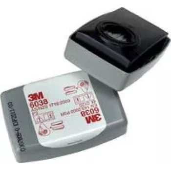 Filtr cząsteczkowy 3M z węglem aktywnym, P3R 6038 - 20 sztuk (10x 2-pak) - 2 filtry wymagane na maskę (6038)