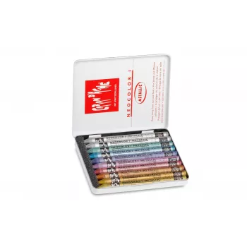 Caran d'Ache Neocolor I Metallic Pastele woskowe metaliczne, zestaw 10, okrągłe z papierową owijką 7004.310