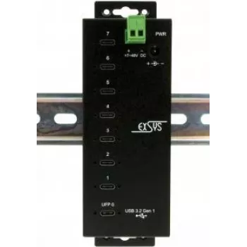 EXSYS EX-1147HMVS Hub USB-C, USB 3.2 Gen 1, czarny