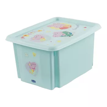 Pudełko do przechowywania keeeper karolina Peppa Pig, 15 litrów, pojemnik do sztaplowania/wkładania jeden w drugi z pokrywką, PP, akwamaryn, 1 sztuka 1223662433600