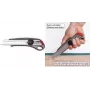 Nóż uniwersalny NT Cutter L-550GP 18mm z łamanym ostrzem, korpus aluminiowy, metalowa prowadnica ostrza, blokada śrubowa, antracytowy h1310511
