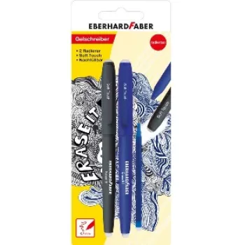 Faber-Castell Eberhard Faber Erase it! Długopis żelowy, 0,7 mm, niebieski, Action Set, blister 582103