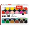 Marabu Zestaw farb akrylowych BASIC, 24 x 18 ml, wysoka pigmentacja, bardzo wysoka światłoodporność 1210000000215