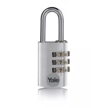 Yale YE3CB/38/131/1/S 38mm srebrna kłódka szyfrowa