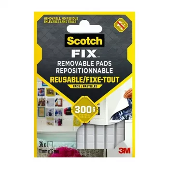 3M Scotch-Fix Kwadraty montażowe 11 mm x 15 mm białe 64 szt. 7100263372