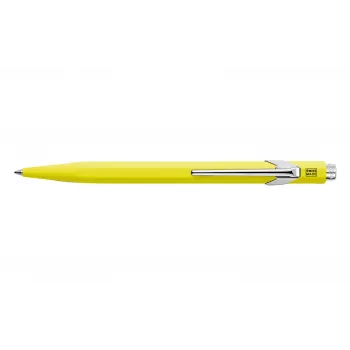 Długopis Caran d'Ache 849 PopLine Fluo, fluorescencyjny żółty, niebieski tusz, średni 849.470
