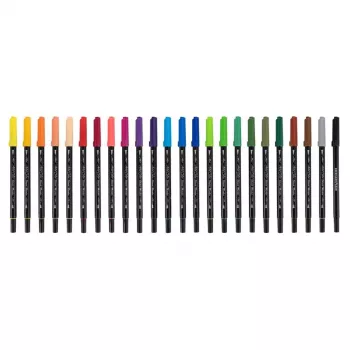 Faber-Castell Eberhard Faber Artist Color zestaw dwustronnych pisaków pędzelkowych 24 szt., końcówki fineliner i pędzelkowa, różne kolory 558224