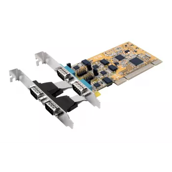 EXSYS EX-42034IS 4-portowa karta szeregowa RS-232/422/485 PCI z ochroną przeciwprzepięciową i izolacją optyczną