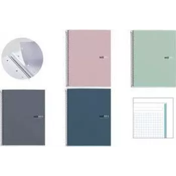 MIQUELRIUS Collegeblock Notebook THE ORIGINAL, DIN A4, Aqua w kratkę, 80 arkuszy, 90 g/m², 1 sztuka MR46579