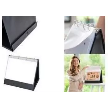 RILLSTAB RI94160 Koszulki na flipchart stołowy A4 w orientacji poziomej, 10 sztuk, bez kwasów, polipropylen, przezroczyste