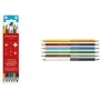 Caran d'Ache Swisscolor Bicolor Aquarelle rozpuszczalne w wodzie kredki kolorowe, 6 dwustronnych kredek = 12 kolorów, sześciokątne, FSC Cedar 1285.706