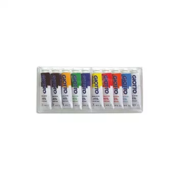 GIOTTO Extra Fine Zestaw Farb Gwaszowych, 10 x 10 ml Tuby Aluminiowe, Różne Kolory F30190000