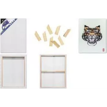 Podobrazie na blejtramie 3D KANGARO K-820021, 500 x 600 mm, głęboka krawędź 37 mm, 100% bawełna 380 g/m², gruntowane trójwarstwowo gesso, białe, 1 sztuka