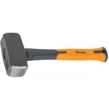 Młotek dwuręczny Bradas DIY-HF5100, głowica 1000 g, antracytowo-pomarańczowy, 280 mm trzonek z włókna szklanego z antypoślizgowym uchwytem TPR, 1 sztuka