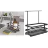 Metaltex Tokyo LAVA organizer na zlew, matowy czarny, metal, odporny na rdzę, odporny na uderzenia, 1 sztuka 352902000