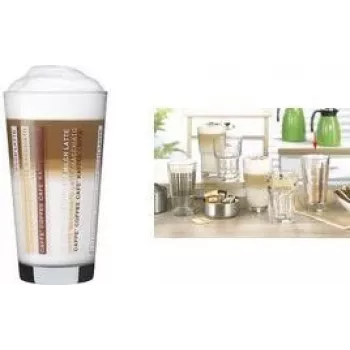 Esmeyer LINES Szklanka do Latte Macchiato 370 ml, Zestaw 12 sztuk, Zmywarka Bezpieczna 410-865