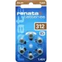 Renata ZA312 Bateria cynkowo-powietrzna do aparatów słuchowych PR41 165 mAh 1,4 V 6-pak ZA312.DP6 0HG