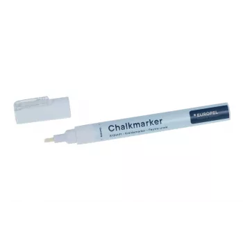 EUROPEL Marker kredowy 3 mm, biały, końcówka okrągła lub ścięta, blister (1 szt.) 356508