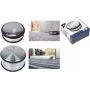 Kangaro K-11000 Chromowany Metalowy Ogranicznik Drzwi, 100 mm Średnica, 45 mm Wysokość, 1,25 kg