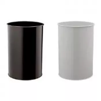 DURABLE Metalowy kosz na śmieci 30L okrągły czarny 330301