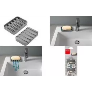Metaltex Gravity-Soap Mydelniczka, szary, PEVA/EVA, obustronna, 1 sztuka 297019000