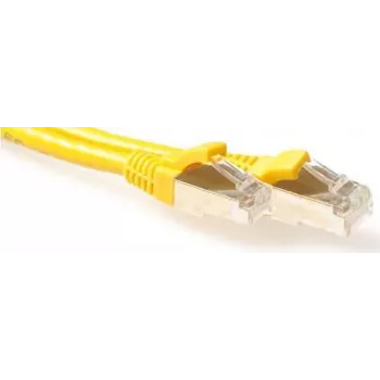 Żółty kabel krosowy ACT 10m S/FTP CAT6A Snagless RJ45 FB6810
