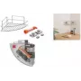 Półka narożna Metaltex Reflex LUXY & VacuumFix, srebrna, 1-poziomowa, montaż bez wiercenia 403330000