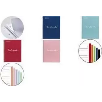 MIQUELRIUS Collegeblock Notebook EMOTIONS, DIN A5, różowy w kratkę, 120 kartek, 90 g/m², oprawa spiralna (MR46093)