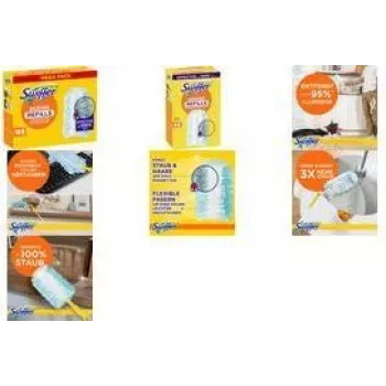 Swiffer Dust Magnet Wkłady z Ściereczek - 4 szt. | Elektrostatyczne Ściereczki do Suchego Kurzu do Uchwytu Swiffer Duster 8700216676663