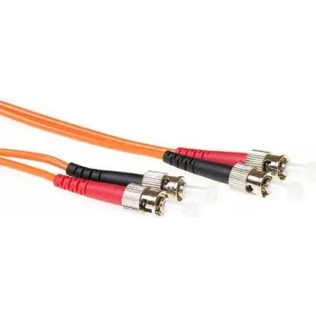 ACT 0,5m LSZH Multimode 62,5/125 OM1 światłowodowy kabel krosowy Duplex ST/ST (RL1000)