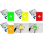 RILLPRINT B84312 Fluorescencyjne pomarańczowe etykiety samoprzylepne 70 x 37 mm, A4, 24 etykiety/arkusz, 100 arkuszy (2400 etykiet), atramentowe/laserowe