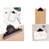 EUROPEL Menu Clipboard, DIN A4, Portrait, Bamboo, Black Clip - 1 sztuka (197012)