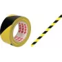 Taśma do oznaczania podłóg RAADHUIS, 50 mm x 33 m, czarno-żółta PVC, 1 rolka RD-351142-3