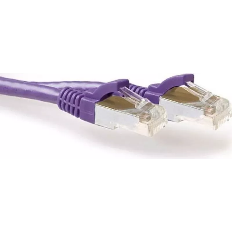 ACT FB2305 5m Cat6a S/FTP LSZH kabel sieciowy patch, fioletowy