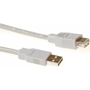 Przedłużacz USB 2.0 ACT SB2198, USB-A męski do USB-A żeński, 1,8 m, kość słoniowa