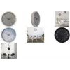 Zegar ścienny NEXTIME NXT ECO 300 mm Beżowa tarcza Szara obudowa Białe cyfry Kwarcowy 7373BE