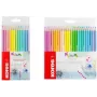 Kores Kolores Pastel Trójkątne Kredki Ołówkowe, 12 Pastelowych Kolorów, Grafit 3 mm, Wysoka Pigmentacja, Etui Kartonowe BB93311
