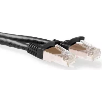 Kabel krosowy ACT 15m CAT6a S/FTP Snagless, czarny FB6915