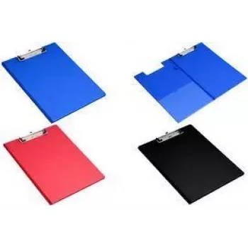 PAVO Teczka na dokumenty z klipsem A4 niebieska z okładką PVC i klipsem dźwigniowym 8013708