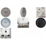 NEXTIME NXT ECO Zegar ścienny kwarcowy 300 mm niebieska obudowa biała tarcza czarne cyfry 7373BL