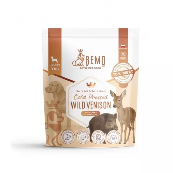 BEMO Cold Pressed Wild Venison Dry Dog Food - 3kg