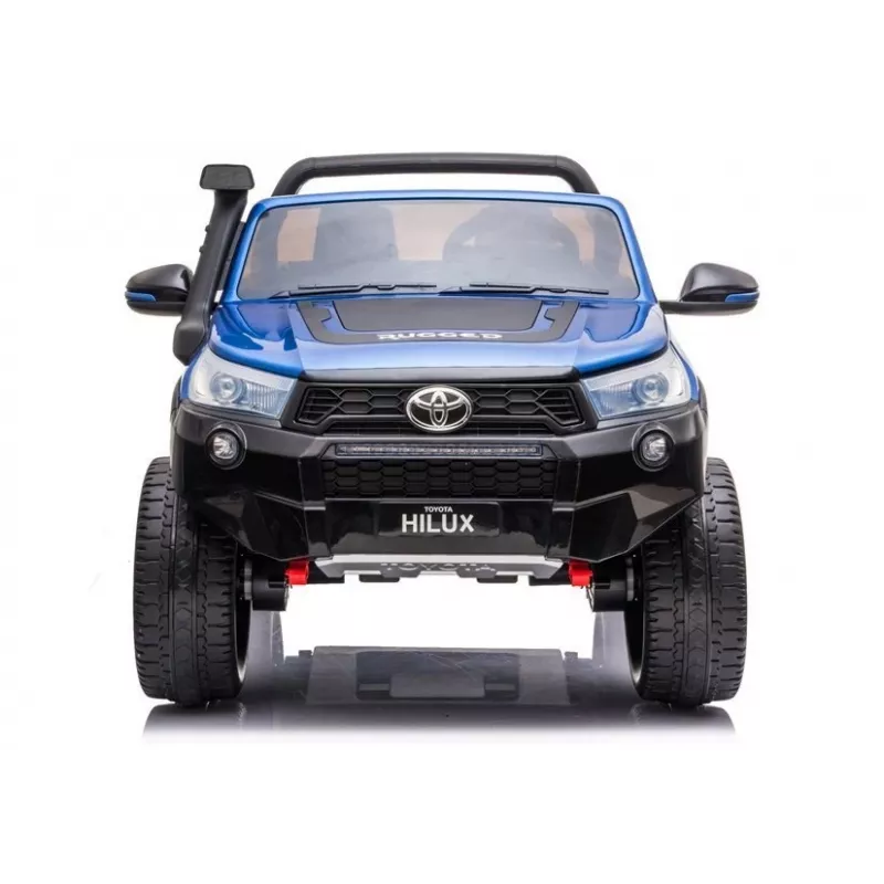 LEAN CARS Toyota Hilux DK-HL850 Elektryczny Samochód dla Dzieci, Niebieski Lakier, 4x4, 2-osobowy, Pilot Zdalnego Sterowania, Światła LED, MP3, Bluetooth