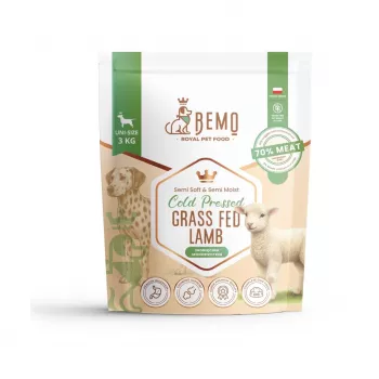 BEMO Cold Pressed Grass Fed Lamb - Sucha karma dla psów - 3kg