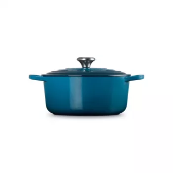 Le Creuset Signature okrągły garnek żeliwny, 26 cm, 5,3 l, Marseille Blue