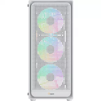 Obudowa komputerowa Ocypus Gamma C50 ARGB Biała Mid-Tower, Hartowane Szkło, 3x Wentylatory ARGB