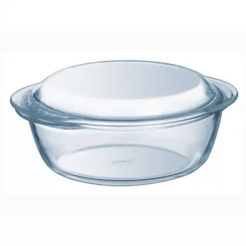 Pyrex Essentials 3L okrągłe szklane naczynie z pokrywką, szkło borokrzemowe, Ø22cm