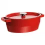 Pyrex żeliwna owalna brytfanna 5,8L czerwona 33x25cm