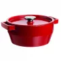 Garnek żeliwny Pyrex 3,6 l okrągły Ø24 cm czerwony