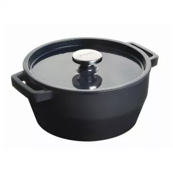 Garnek żeliwny Pyrex 6,8L okrągły 28cm szary